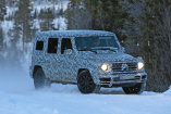 Mercedes Erlkönig erwischt: Spy Shot: Drei Mercedes-AMG G-Klassen beim Wintertest  