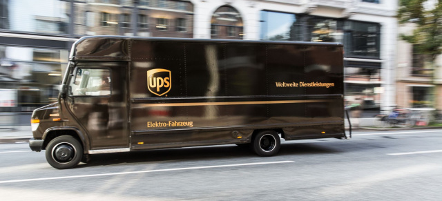 UPS erweitert seine Elektroflotte: Mercedes-Benz P100E Vario für den Logistik-Versender