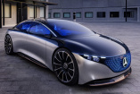 Premiere auf der IAA 2019: Mercedes-Benz Vision EQS mit 700-km-Reichweite: Hochspannung der Oberklasse: Es ist ein Wow-Car - Vorhang auf für das EQS-Showcar