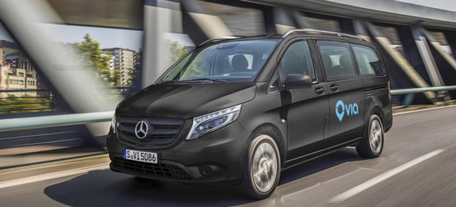 Mercedes-Benz Vans gründet Joint Venture mit US-Startup Via : Smarter way of drive im Stadtverkehr: Innovatives On-Demand Ride-Sharing-Angebot startet in Europa 