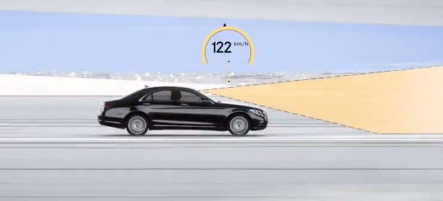 Mercedes Innovation: Die neue  Mercedes S-Klasse kann in die Zukunft sehen (Video): Die intelligente S-Klasse erkennt Unebeneinheiten in der Fahrbahn im Voraus 