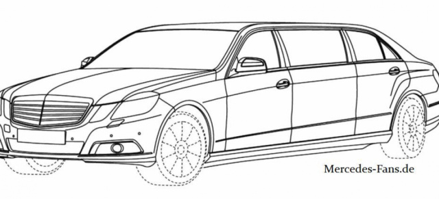 Durchgesickert: Mercedes E-Klasse Pullman: Mercedes Bilder wie sie sonst nur das Patentamt sieht 