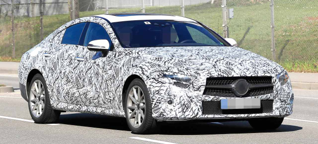 Mercedes-Benz Erlkönig erwischt: Spy Shot: Aktuelle Bilder vom Mercedes Benz CLS mit weniger Tarnung