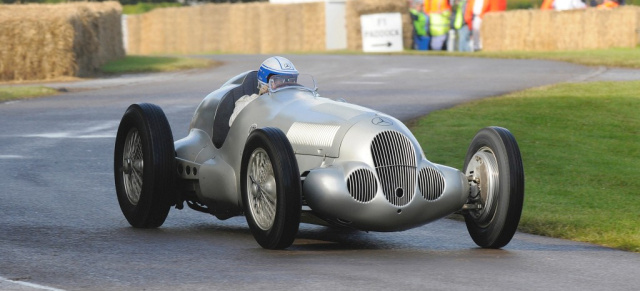 14.-16.09.: Mercedes beim Goodwood Revival: Größte Versammlung von Silberpfeilen: Mercedes und Auto Union Boliden in einem Starterfeld