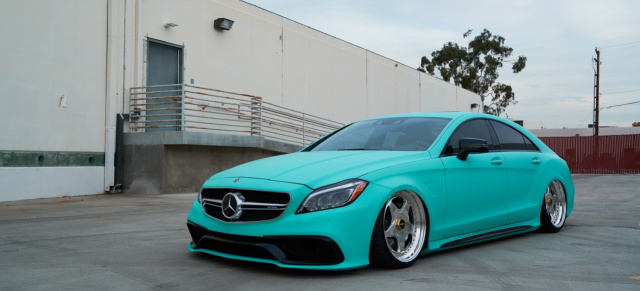 Mercedes CLS 63 AMG: Lowdown beim mintgrünen CLS 63 AMG