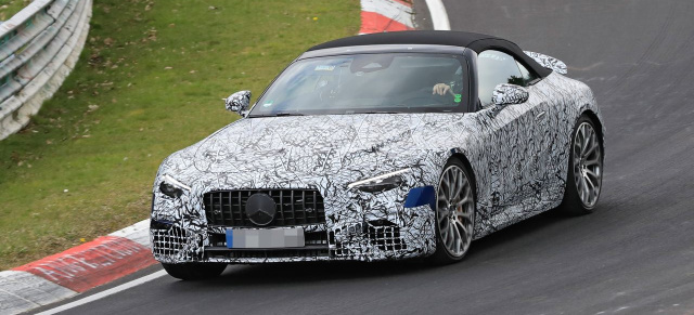 Mercedes SL Erlkönig auf dem Nürburgring erwischt: Spy Shot: Aktuelle Bilder vom Oberklasse-Roadster R232