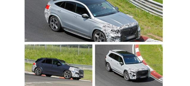 Mercedes-Erlkönige erwischt: Star-Spy-Shot-Trio: GLE SUV, GLE Coupé und GLS