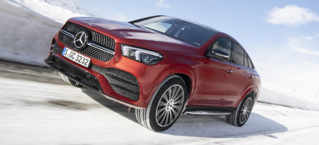 Nicht nur im Winter ein Traumwagen: Mercedes-Benz GLE Coupé C167: Cooler Stern: Fahrspaß im Schnee mit GLE Coupé