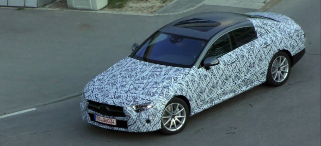 Mercedes-Benz Erlkönig: Spy Shot Video: Mercedes-Benz CLS mit weniger Tarnung