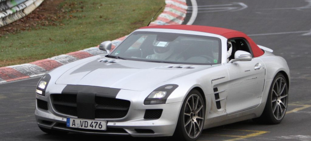 Erlkönig erwischt: Mercedes SLS AMG Roadster  ohne Tarnung: Aktuelle Bilder mit freier Aussicht auf den kommende Mercedes SLS AMG  Roadster