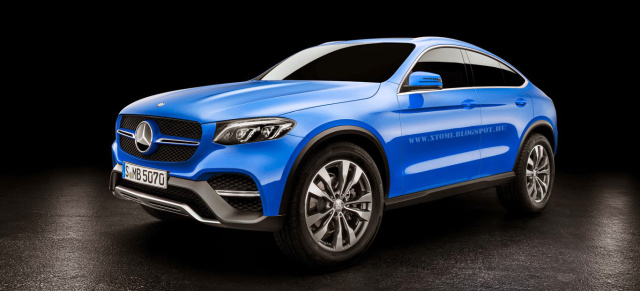 Vorschau: Mercedes-Benz GLC Coupé: Computergrafik vom Serien-Look des zweiten Mercedes-Crossovers 