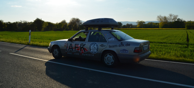 18. Juni bis zum 03. Juli: Baltic Sea Circle Rallye: Team AFK startet in einer Mercedes-Benz E-Klasse (W124 Mopf)