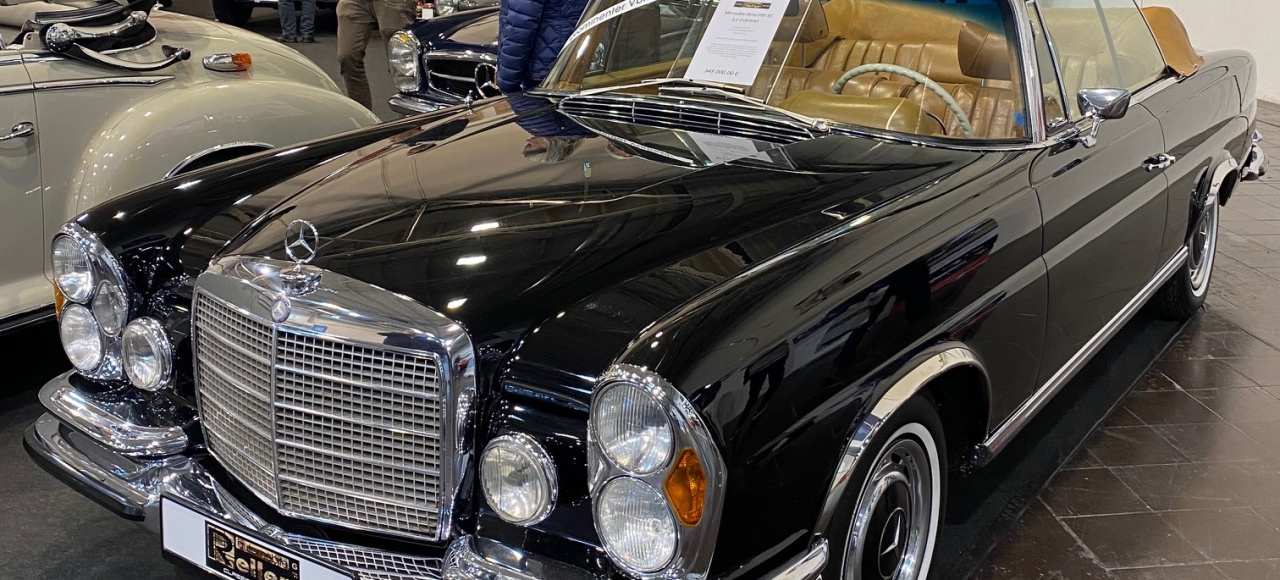Fundstück auf der Techno Classica MercedesBenz 280 SE 3,5 Cabriolet aus der Privatsammlung von