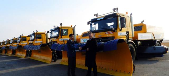 Actros at work: Winterdienst für Mercedes-Benz: Mercedes-Benz Actros im Einsatz auf Südkoreas größtem Flughafen Incheon 