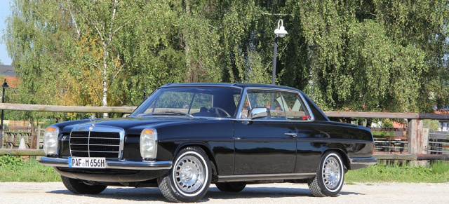 Generationen-Wechsel: 1975 Mercedes-Benz 250 Coupé (W114): Mercedes-Oldtimer mit Mild Custom Look: Strich-Acht Coupé 