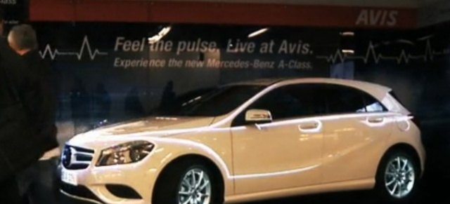 Mercedes Benz A-Klasse: Blickfang auf Knopfdruck: "Style your own A-Class" am Frankfurter Flughafen