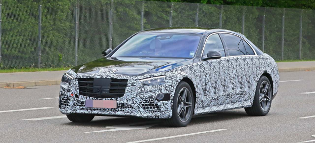 Mercedes-Benz Erlkönig erwischt: Star-Spy Shot: Aktuelle Bilder von der S-Klasse W223 mit weniger Tarnung