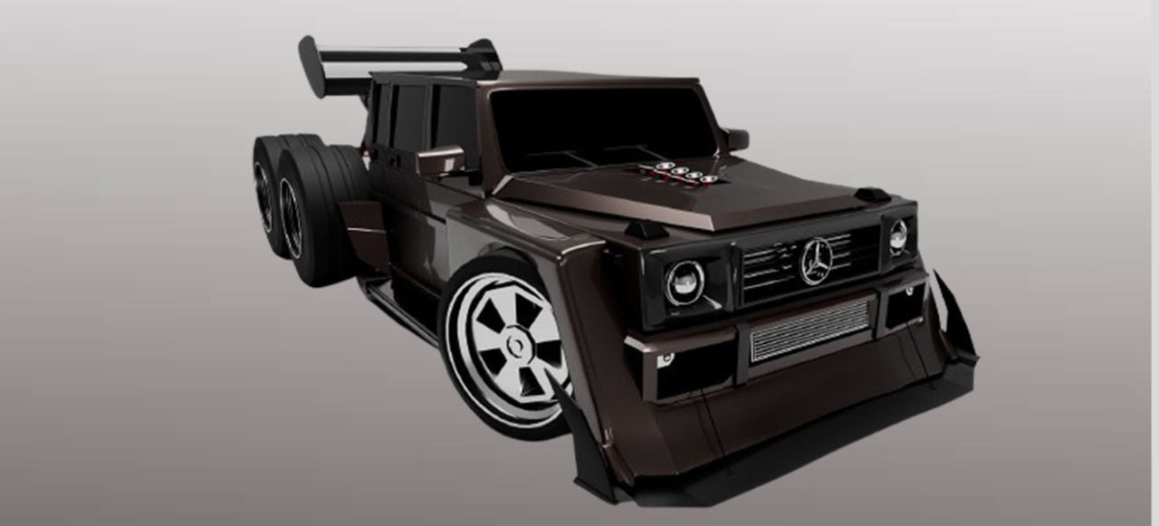 Mercedes-G-Klasse -  viruelles Tuning im Hot-Wheels-Look: Vision von der wilde Sorte: Mercedes G-Klasse 6x6