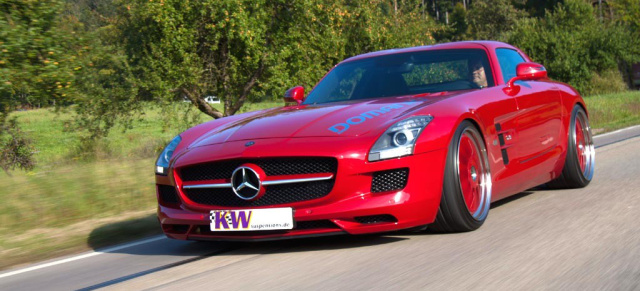 KW bestimmt beim Mercedes SLS AMG die Höhen und  Tiefen : KW Gewindefahrwerk Variante 3 und HLS 4 LIFT-System für den SLS AMG