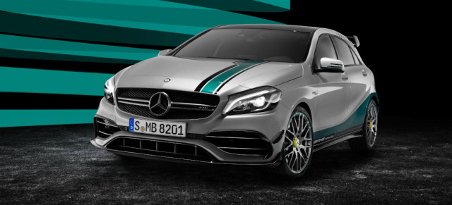 Mercedes-AMG Sondermodell: MERCEDES AMG PETRONAS 2015 World Champion Edition: Exklusive A-Klasse zum Gewinn der Konstrukteurs- und Fahrer-Weltmeisterschaft 