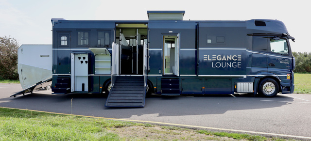 Mercedes-Benz Actros als Pferdetransporter mit „Élégance Lounge“: Luxuskarosse für edle Rösser