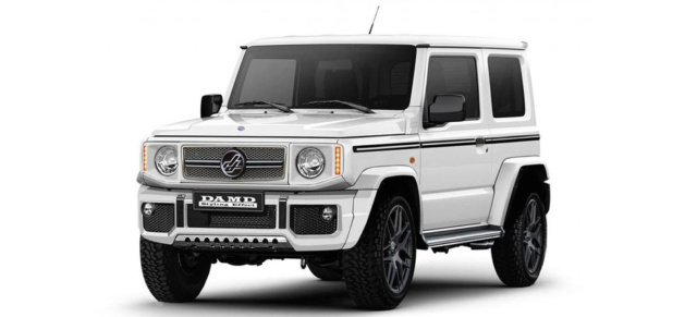 Dressed to thrill? „Mercedes G-Klasse“ im Mini-Format: Japan Tuner DAMD transformiert Suzuki Jimny zum „Little G"