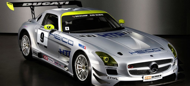 Mercedes SLS AMG GT3: Start in Dubai: Letzter Testeinsatz für Kundensportversion des Flügeltürers: Drei SLS AMG GT3 starten beim 24-Stunden-Rennen von Dubai
