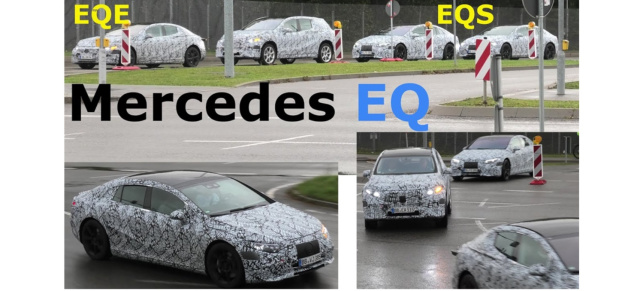 Mercedes EQ Erlkönige erwischt: Spy Shot Video: EQE, EQS und EQS SUV gefilmt