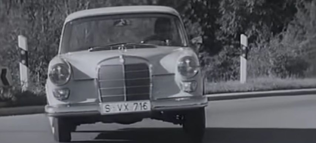 Der alte Test: Kommt die Heckflosse ins Schwimmen?: ZDF-Auto-Test: Rainer Günzler testet den Mercedes-Benz 230 W110 1965