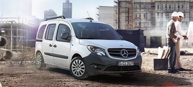 Besonderer Mercedes Citan: Sondermodell Citan Kombi CREW: Sondermodell startet bei 13.490 Euro (zzgl. MwSt.).