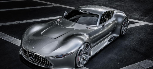 Visionärer Supersportwagen:  Mercedes-Benz AMG Vision Gran Turismo: Für das neue PlayStation 3 Rennspiel Gran Turismo 6 haben die Mercedes-Benz Designer das visionäre Konzept eines Supersportwagens entwickelt 