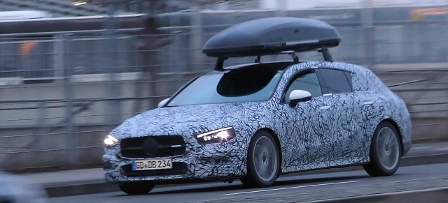 Mercedes-Benz Erlkönig erwischt: Star Spy Shot: Mercedes-Benz CLA Shooting Brake II gefilmt