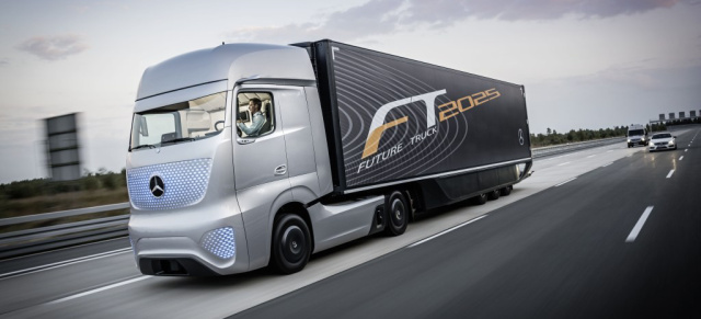 Mercedes-Benz Future Truck 2025: Weltpremiere der spektakulären Studie des Lkw von morgen: Mercedes lässt den Truck alleine in die Zukunft fahren