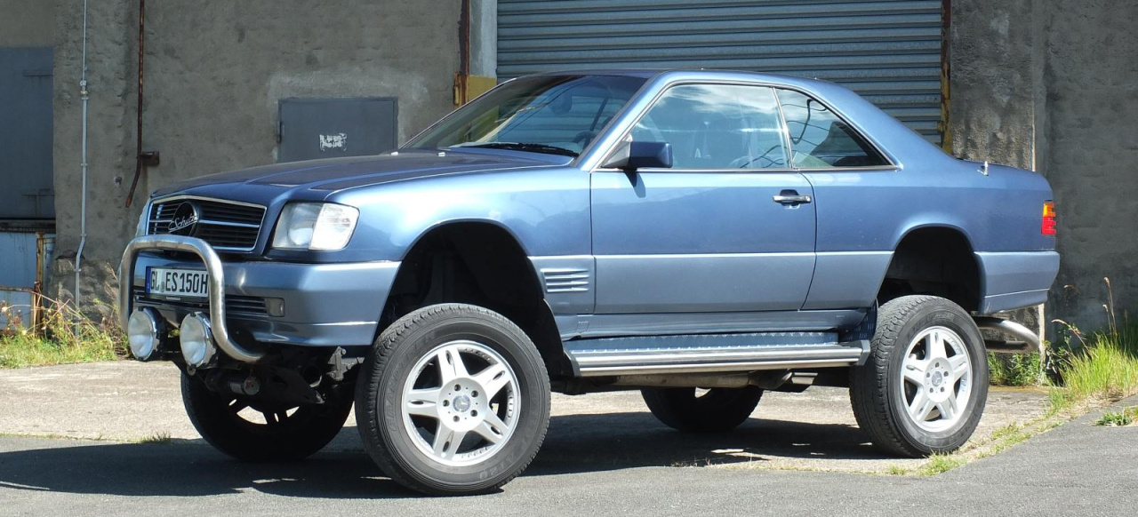 92er Mercedes-Benz C124 Coupé auf großem Fuß: „Bigfoot“ von Schulztuning