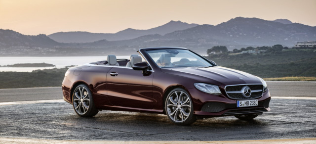 Mercedes-Benz E-Klasse Cabriolet: Modellprogramm: Das neue E-Klasse Cabriolet: Freizügig individuellen Stil genießen