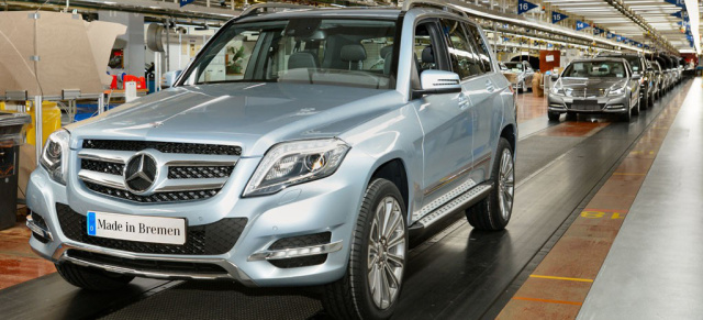 Es geht los: Produktion des neuen GLK gestartet : Im Mercedes-Werk Bremen lief das erste Exemplar des neuen GLK vom Band 