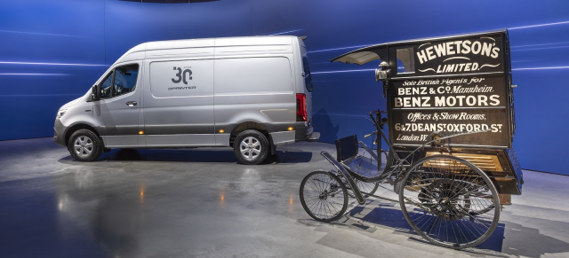 130 Jahre Mercedes Transporter: Das motorisierte Pferdefuhrwerk wird elektrisch