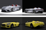 Mercedes von morgen: AMG GT-Tribute für Stirling Moss: Visionäre Hommage an Stirling Moss: Mercedes-AMG GT Silver Echo und AMG GT "Stirling"