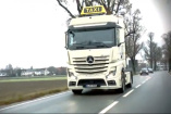 Überraschungsaktion: Mercedes Actros als Taxi: Ungewöhnliche Promotion-Aktion mit dem neuen Mercedes Actros 