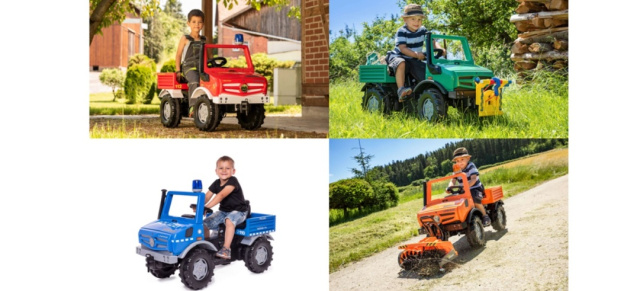 Großer Unimog-Spaß für die Kleinen: Geschenke-Tipp: Unimog-Tretautos made in Germany von Rolly Toys