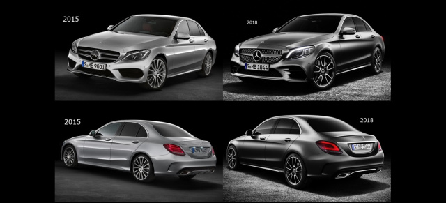 Mercedes-Benz C-Klasse: Kopf an Kopf: Gesichtsvergleich W205 C-Klasse vs. Mopf