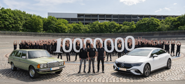 Meilenstein für das Mercedes-Benz Werk Bremen: Vom S123 zum EQE: 10 Millionen produzierte Fahrzeuge in Bremen