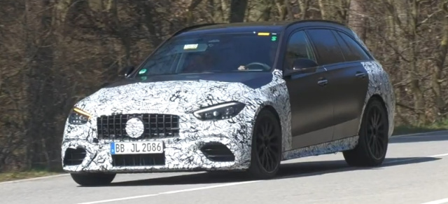 Erlkönig-Videos: Mercedes-AMG C63 Hörprobe: Kraftloser Klang: Der neue C63 klingt alles andere als stark