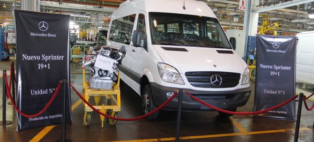 "Buen día para el nuevo Mercedes Sprinter":  Daimler startet mit Produktion des Mercedes-Benz Sprinter in Argentinien durch 