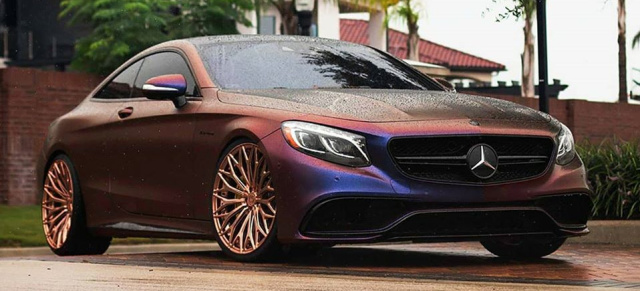 Der Mercedes S63 AMG hat die Gabe der Farbe: Toll geflasht: Der AMG hat richtig Farbenfeuer