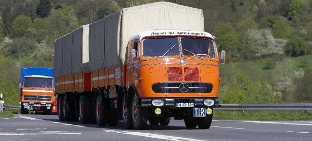 15. Deutschlandtour startet am Mercedes-Benz Museum: Deutschlandfahrt mit Mercedes-Benz Nutzfahrzeug-Oldies