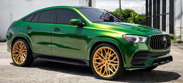 Grünes und kühnes Optik-Tuning: Mercedes-AMG GLE 63S Coupé (C167): Wirkt‘s oder würgt‘s - hat man es mit dem GLE 63 S zu bunt getrieben?