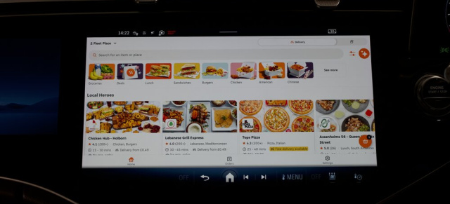 Lieferando bringt die Essensbestellung ins Auto: Per In-Car-App vom Mercedes aus bei Lieferando bestellen
