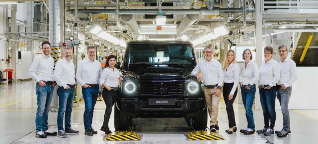 600.000. Mercedes-Benz G-Klasse rollt vom Band: Jubiläumsmodell ist ein Mercedes-Benz G 580 mit EQ Technologie